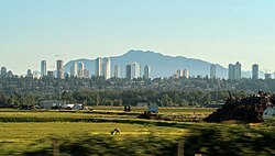 Metrotown skyline as seen from Richmond, British Columbia