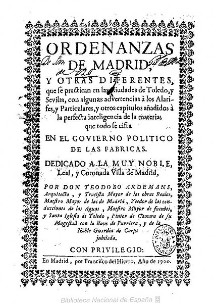 Archivo:Ordenanzas de Madrid 1720.jpg