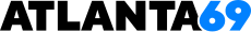 The words "Atlanta 69" in a bold sans-serif font. "Atlanta" is in black and "69" is in light blue.