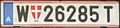 Austrian registration plate from Vienna