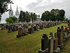 View of the northern section of the cemetery at the top of Sainte-Thècle.