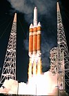 Старт ракеты-носителя тяжёлого класса Delta IV Heavy с Мыса Канаверал