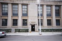 Skillman Branch seen from the aptly named Library Street