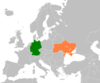 Location map for Germany and Ukraine.