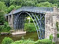 The iron bridge over the River Severn at Coalbrookdale, England