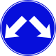 Pass designated place on right or left