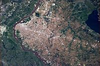 Asunción, seen from the International Space Station