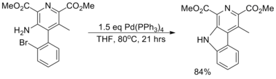 C–N coupling reaction in the total synthesis of lavendamycin