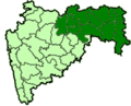 Vidarbha region in Dark green