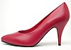 Red high-heel pumps