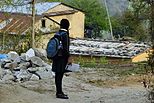 A student at Nagarkot