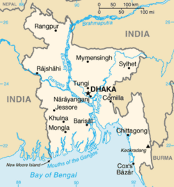 Location of Bangladesh