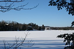 Lac Dupuis, with Estérel Resort in the background