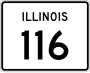 Illinois Route 116 marker