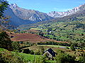 Traditional landscape of the historical province of Béarn, in the Pyrénées-Atlantiques department