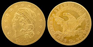 Obverse and reverse of a half eagle