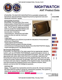 NIGHTWATCH - Device for reconstruction of signals belonging to target systems