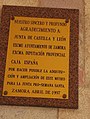 Placa conmemorativa de la ampliación del Museo.