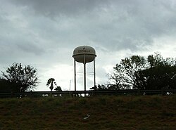 Water Tower in Cotulla view from IH 35