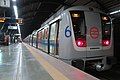 A Phase II broad gauge train of Delhi Metro.