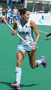 Luciana Aymar, ex capitana de Las Leonas, ocho veces escogida Mejor Jugadora del Mundo.