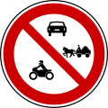 II-19.1 Forbidden for motor vehicles, motorcycles, and horsecarts