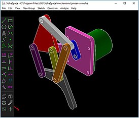 Скриншот программы SolveSpace