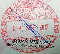 Entry stamp