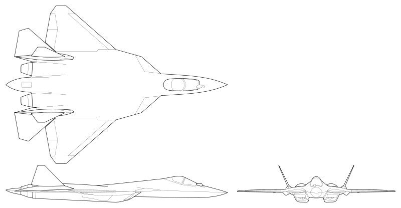 File:Sukhoi T-50 3-view.svg