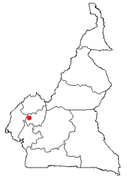 Location of Bangangte in Cameroon