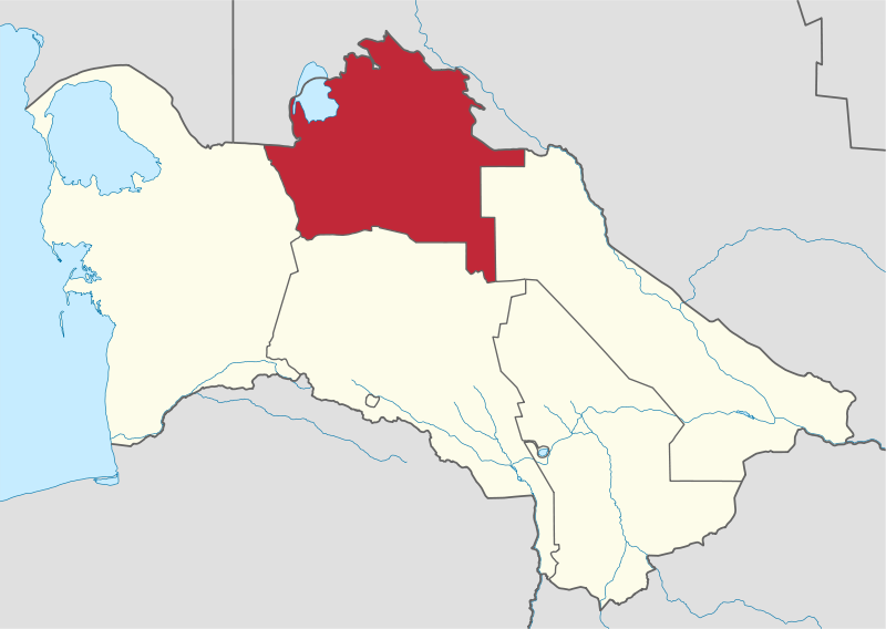 Archivo:Dasoguz Province in Turkmenistan.svg