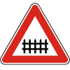 Level crossing with barriers ahead