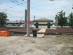 The SEPTA employee bathroom at the center of the Eastwick Loop station