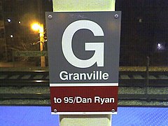 Helvetica is used on signage on the Chicago 'L'