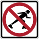 No rollerblading