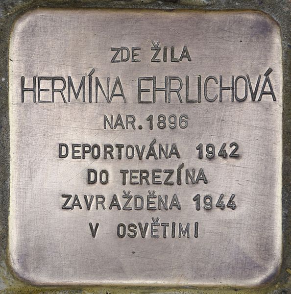 File:Stolperstein für Hermina Ehrlichova.jpg