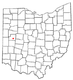 Location of Sidney, Ohio