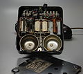 Image 8Rotary dial telephone, probably from Belgium; the circuit diagram inside is in Dutch and French