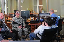 an image of an ongoing virtual therapy session for PTSD