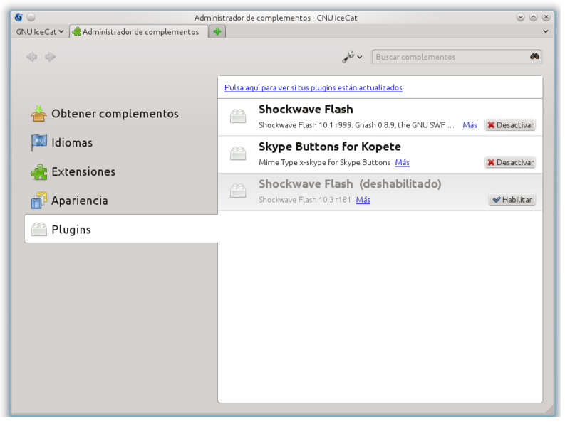 Archivo:GNU IceCat 7.0 plugins.png