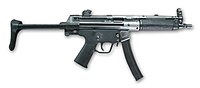 The Heckler & Koch MP5, a submachine gun.