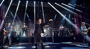 Maroon 5 performing live in 2016