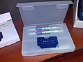 The MyGene Genetic Testing Kit with 2 coded swabs for buccal collection and customer ID card