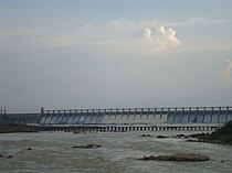 Dam on river in Hosapete, Bellary District