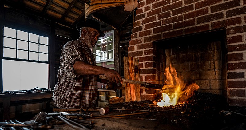 File:Blacksmith Historic Westville.jpg