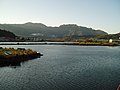 Vista del Sella en el momento de juntarse con la Ría de Ribadesella.