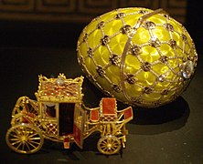 Huevo de la Coronación imperial (1897), de Peter Carl Fabergé, Museo Fabergé, San Petersburgo