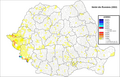 Distribution of Serbs in Romania (2002 census)