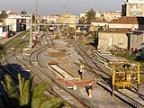 The Reggio Calabria end of the station during construction work.