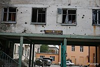 A school in Tskhinvali after the fighting during August 2008.